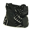 Black Mudcloth & Leatherette Design Handbag