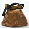 Brown Mudcloth & Leatherette Tote Bag