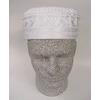 White Embroidered Kufi Hat