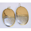 Oval Gold/Copper/Silver Tone Earrings