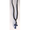 Wooden Ankh Necklace with Coconut Band